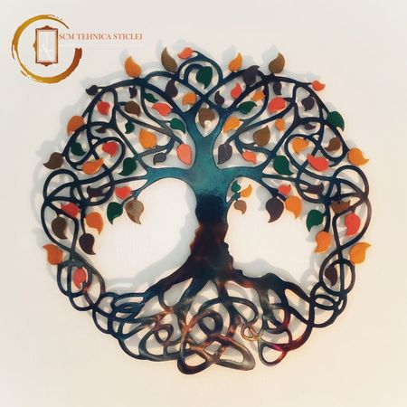 Plachetă decorativă perete Copacul infinit toamna  - Înțelepciune